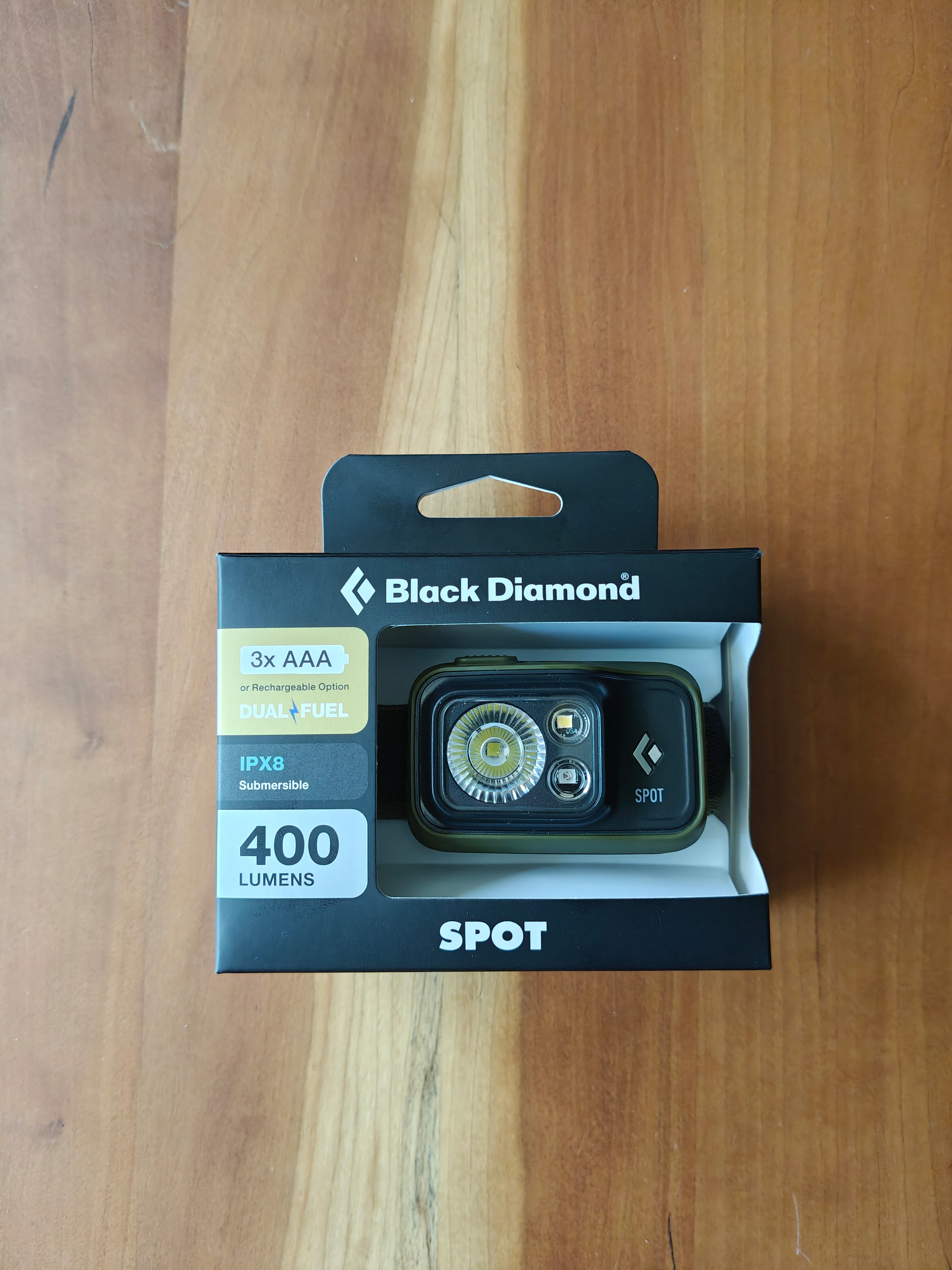 A picture of a Black Diamand Spot 400 headlamp